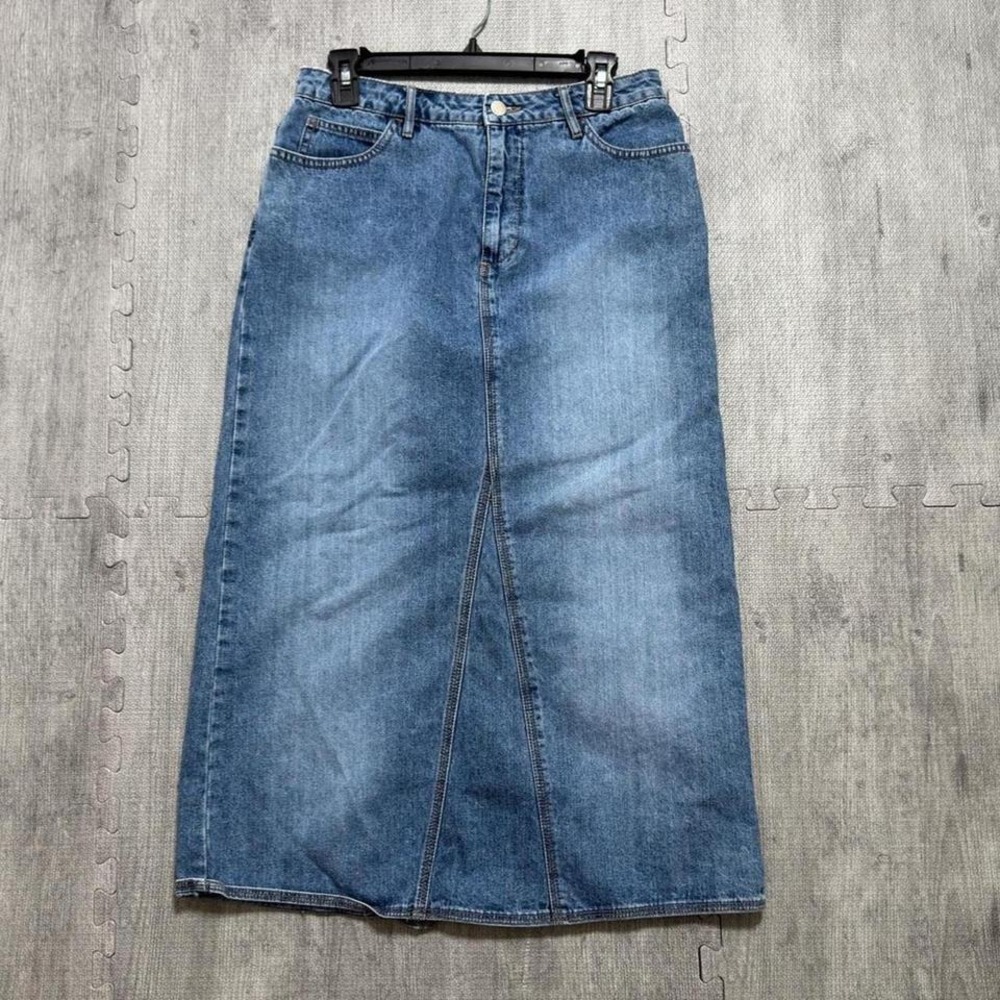 Vintage St Johns Bay Denim Midi Skirt Women's 8